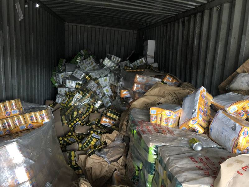 conteneur accidenté vrac marchandise avarié périmé